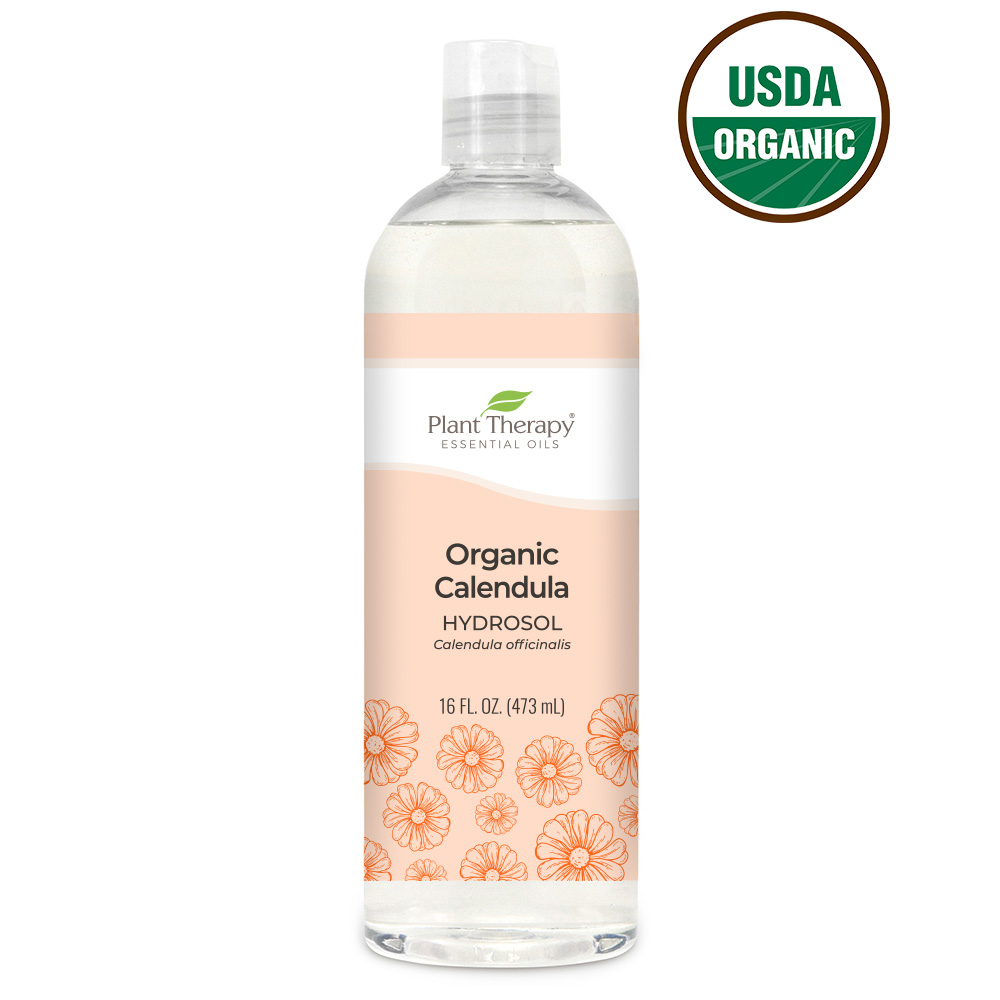 calendula organic hydrosol 16oz front logo