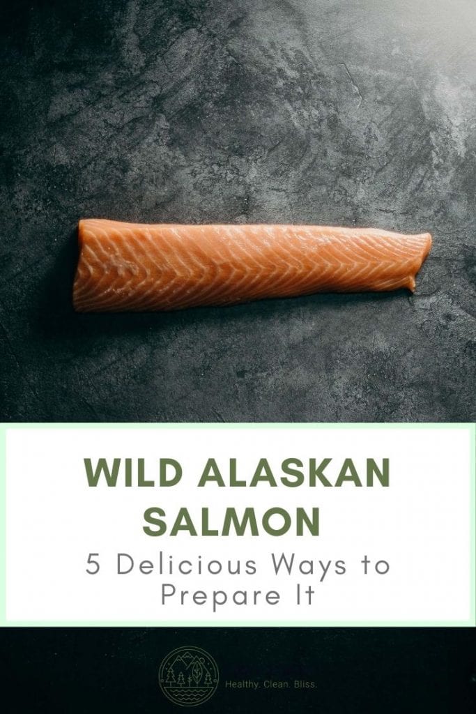 Wild Alaskan Salmon pin with salmon fillet on marble 